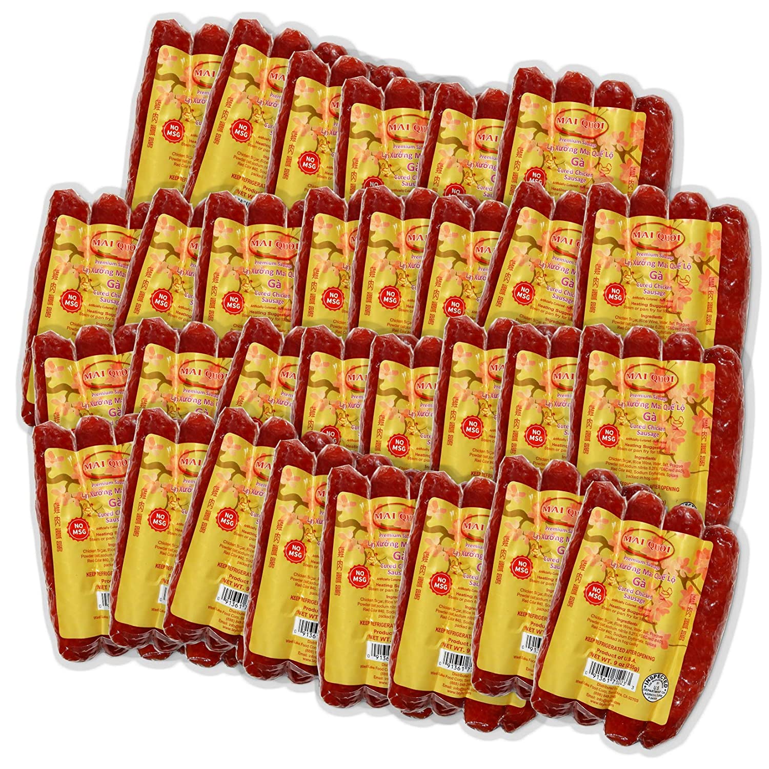 LAP XUONG GA – PREMIUM CHICKEN CURED SAUSAGE 30 packs (No MSG) – Made In USA